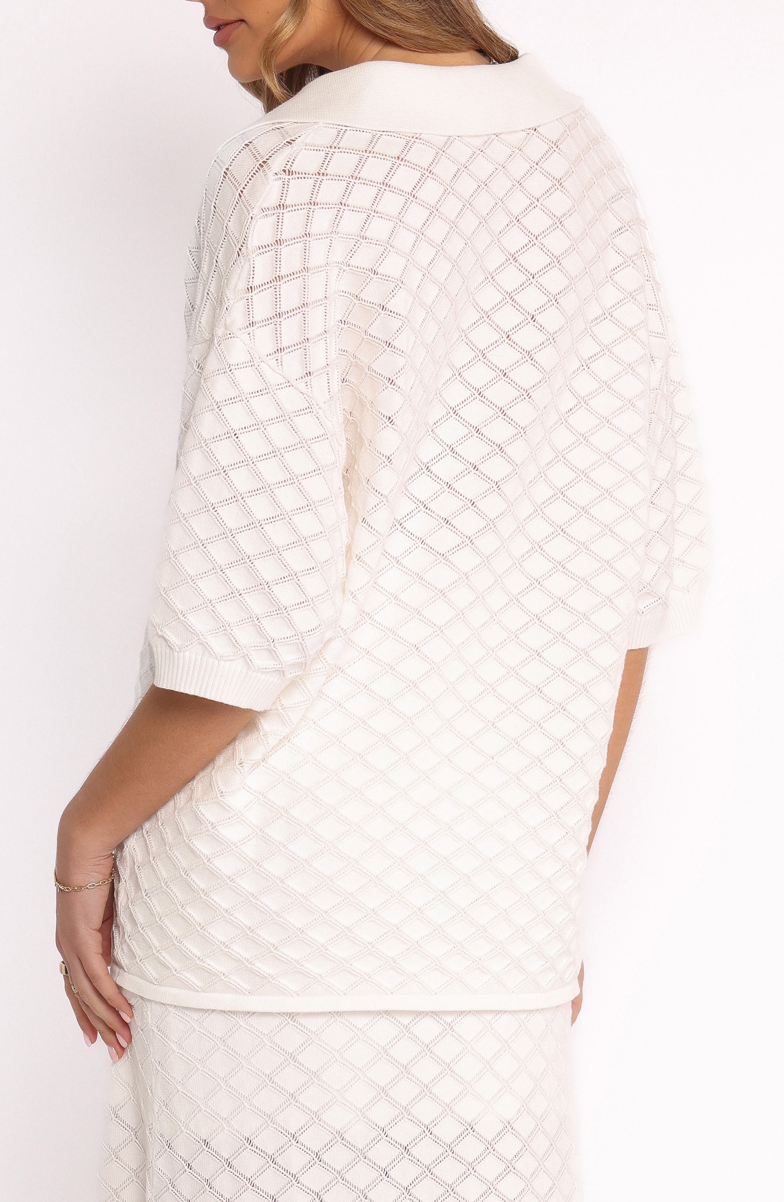 Meera Pointelle Knit Top - image 2