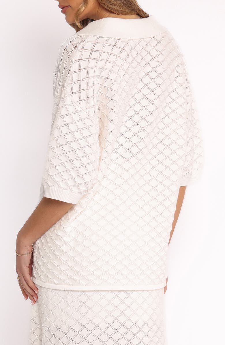 Petal & Pup Meera Pointelle Knit Top, Alternate, color, White