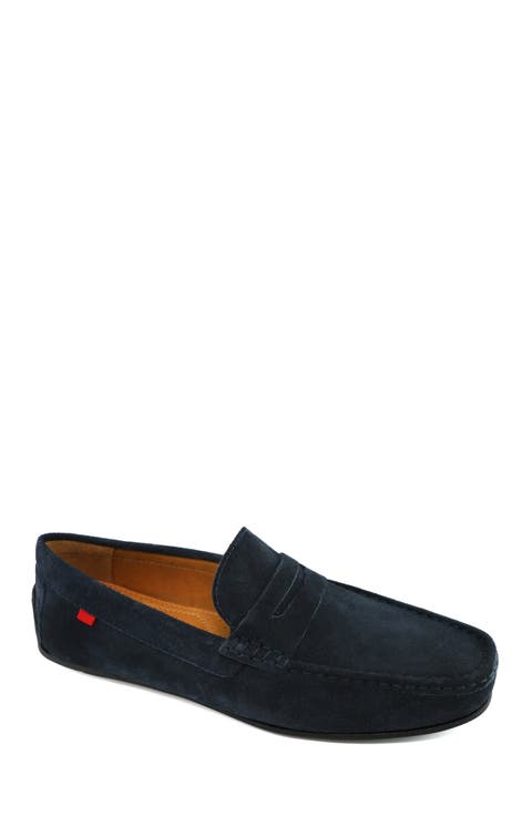 West Village Leather Slip On Penny Loafer