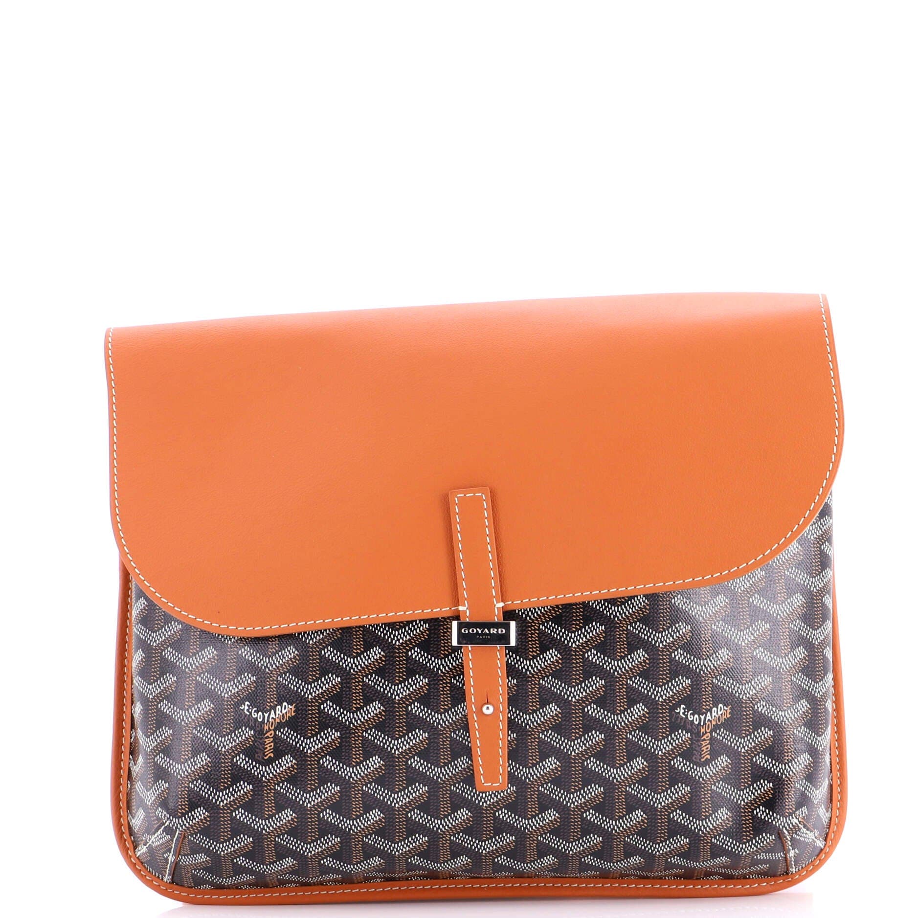 Pre-Owned Goyard Coursier Messenger Bag Coated Canvas and Leather, Main, color, Brown