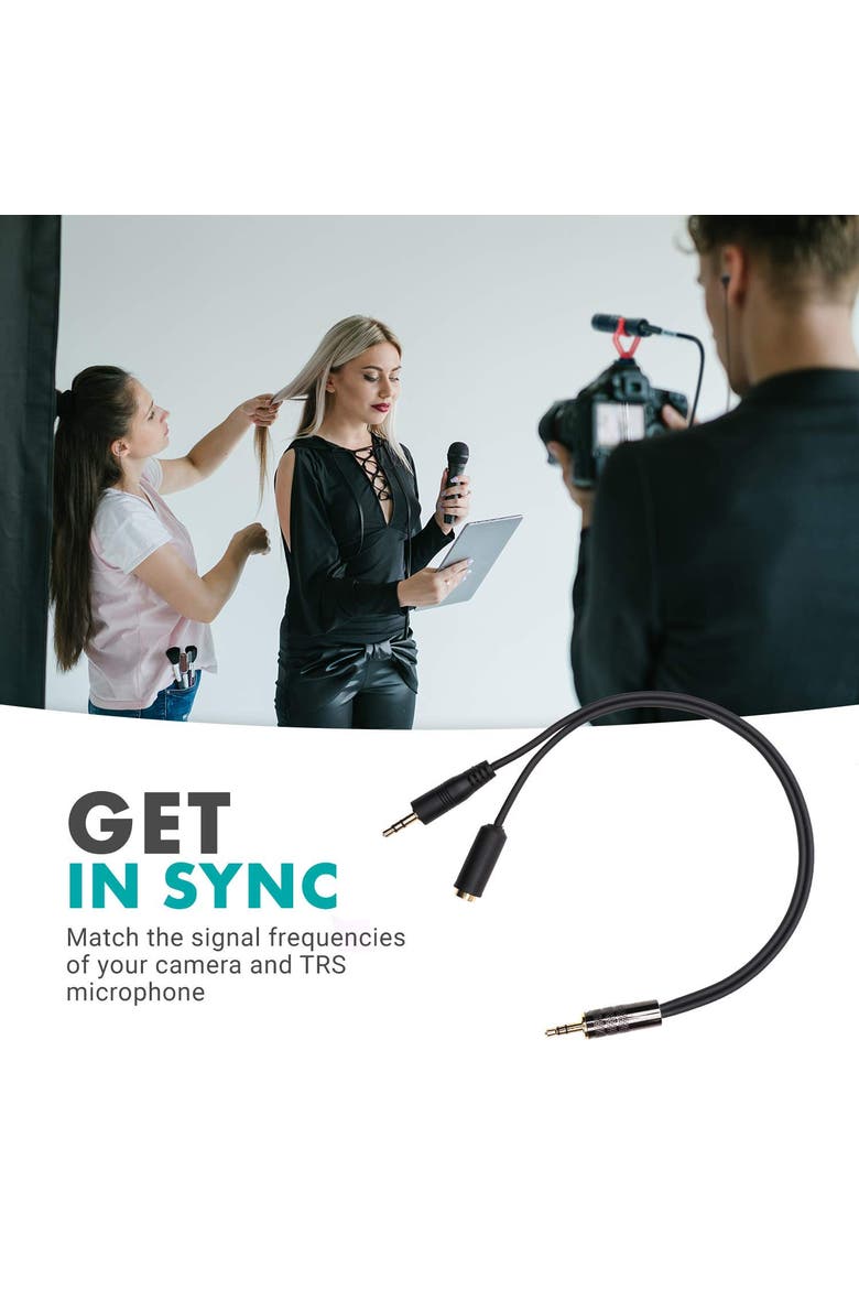 MV-RC300 Line to Microphone Attenuator Cable for DSLRs, Alternate, color, Black