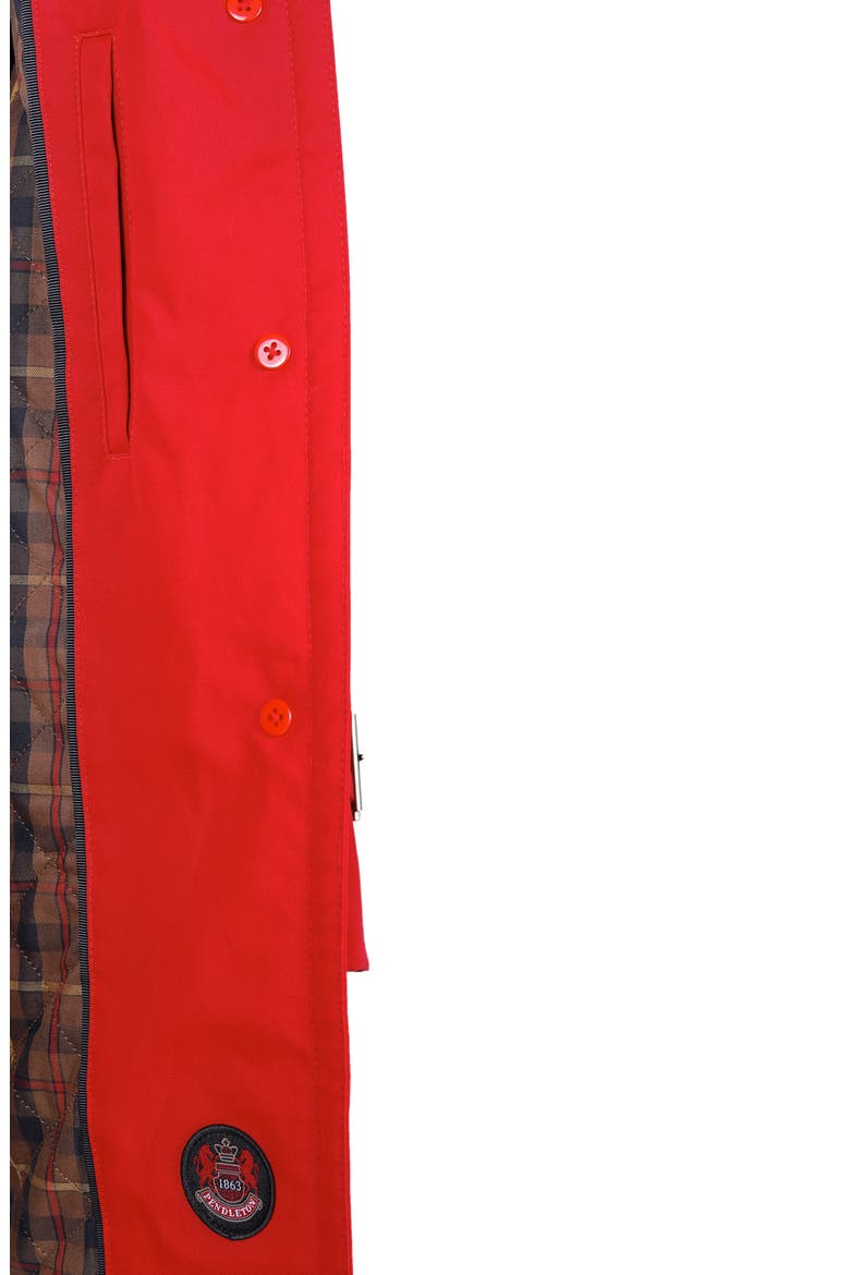 Bridgeport Water Repellent Trench Raincoat, Alternate, color, RED