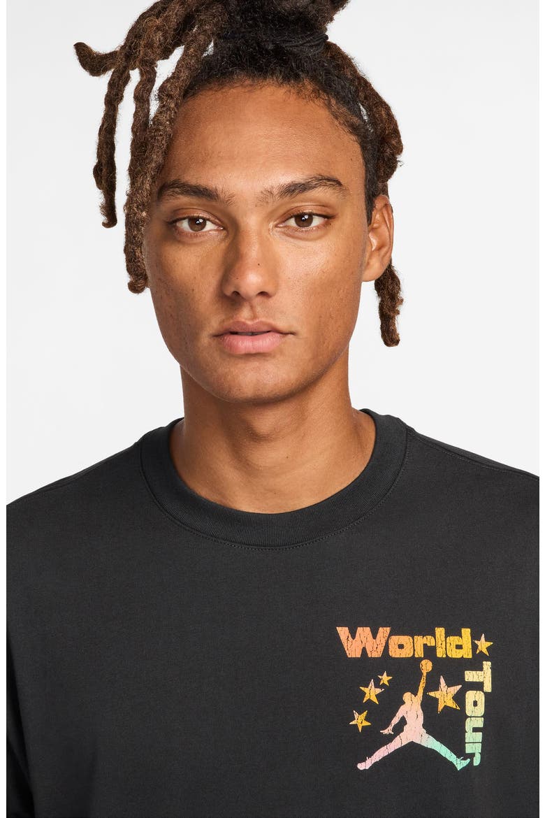 World Tour Cotton Graphic T-Shirt, Alternate, color, BLACK