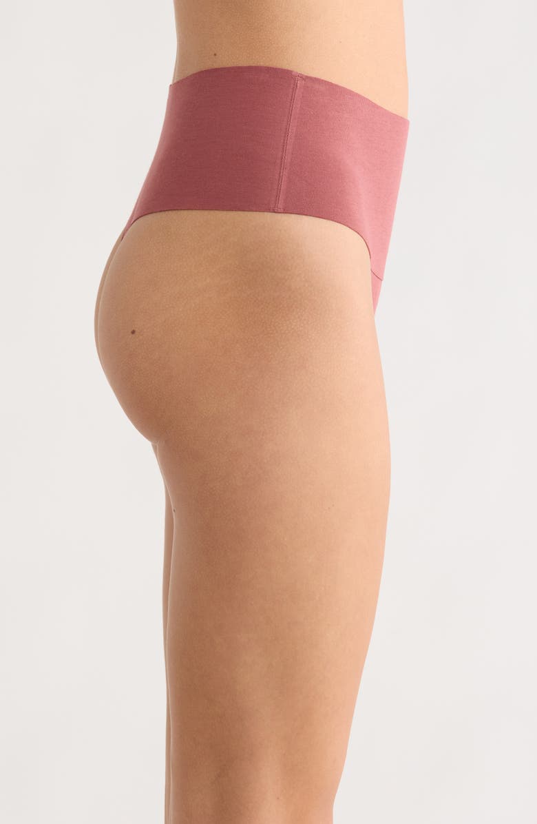 SPANX<sup>®</sup> SPANXsupersmooth<sup>™</sup> Undie-tectable<sup>®</sup> Stretch Cotton Thong, Alternate, color, Rose Smoke