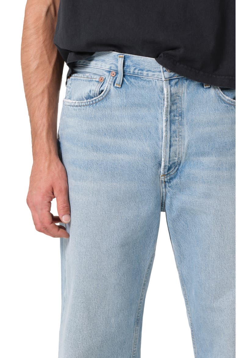 '90s Mid Rise Relaxed Straight Leg Jeans, Alternate, color, FORCE VINT MARBLED IND