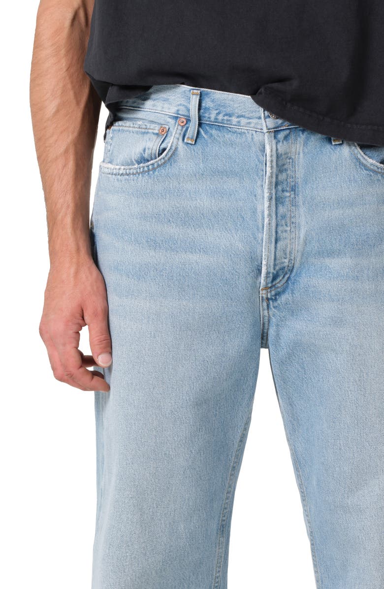 AGOLDE '90s Mid Rise Relaxed Straight Leg Jeans, Alternate, color, Force (Vint Marbled Ind)