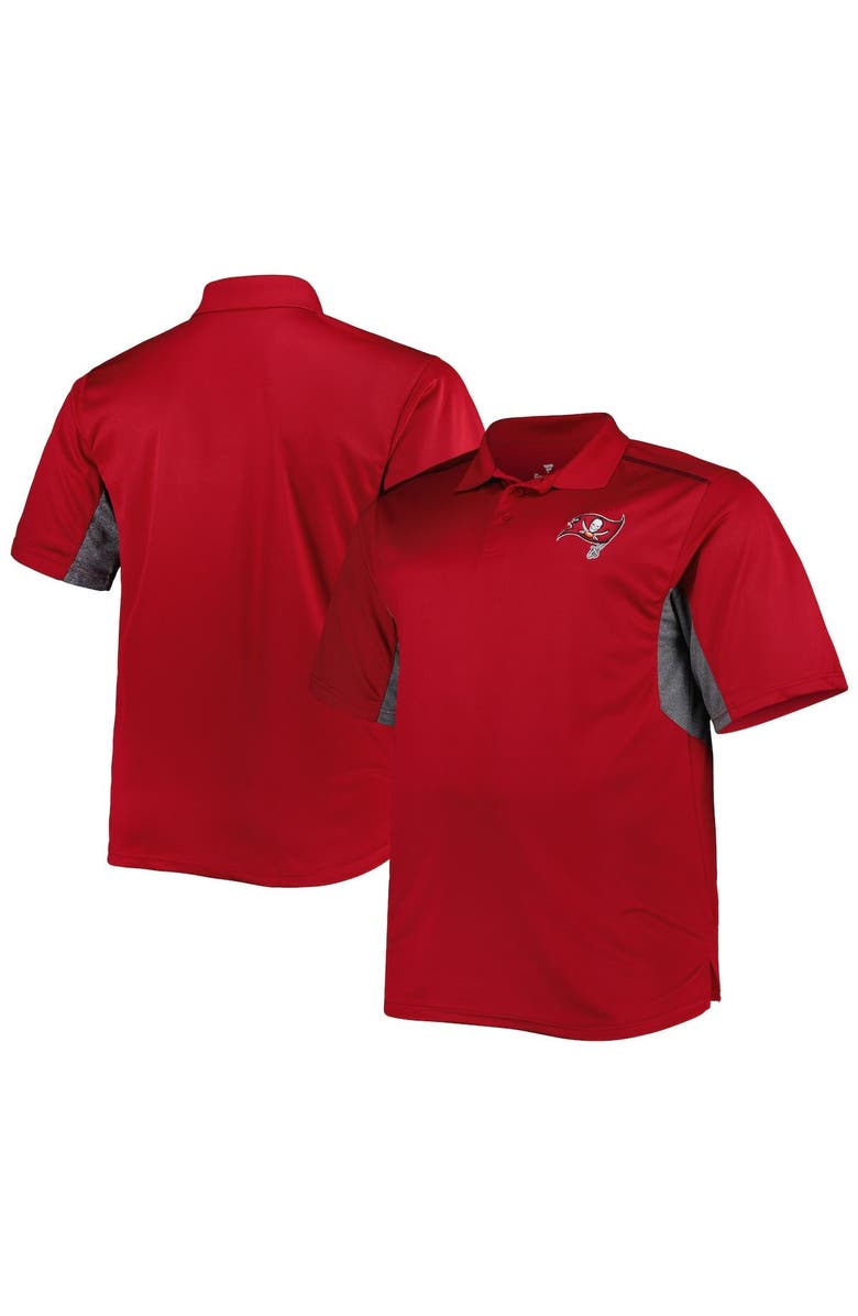 PROFILE Men's Red Tampa Bay Buccaneers Big & Tall Team Color Polo, Main, color, Red