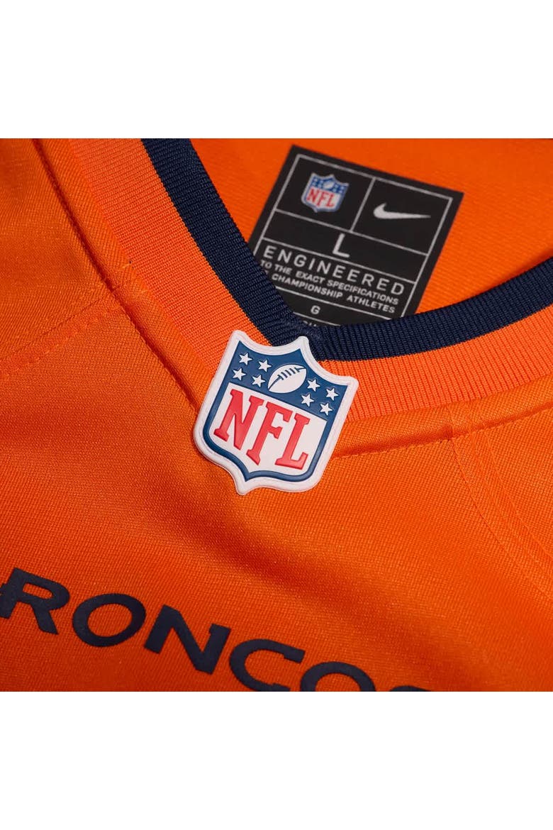 Men's Nike Nik Bonitto  Orange Denver Broncos Team Game Jersey, Alternate, color, Orange