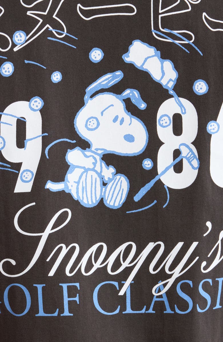 The Forecast Agency Peanuts<sup>®</sup> Tokyo Golf Graphic Cotton T-Shirt, Alternate, color, Black