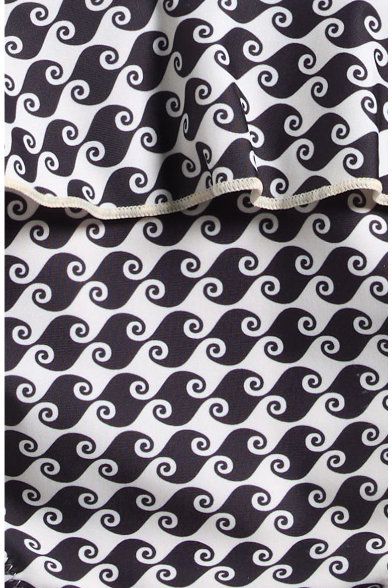 Kids' Sea Hound Ruffle Two-Piece Swimsuit, Alternate, color, BLACK/ CREAM