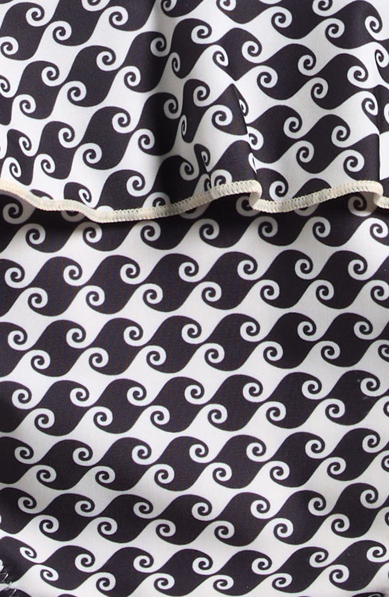 Boardies Kids' Sea Hound Ruffle Two-Piece Swimsuit, Alternate, color, Black/ Cream