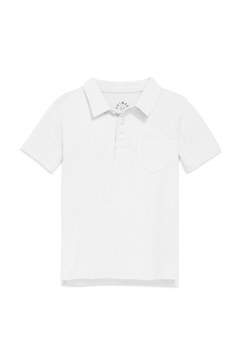 Kids Short Sleeve Polo, Main, color, White