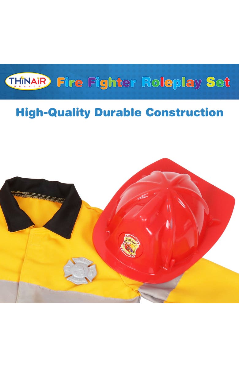 Playful Minds Firefighter Roleplay Set, 10 Piece Costume, Alternate, color, Multicolored