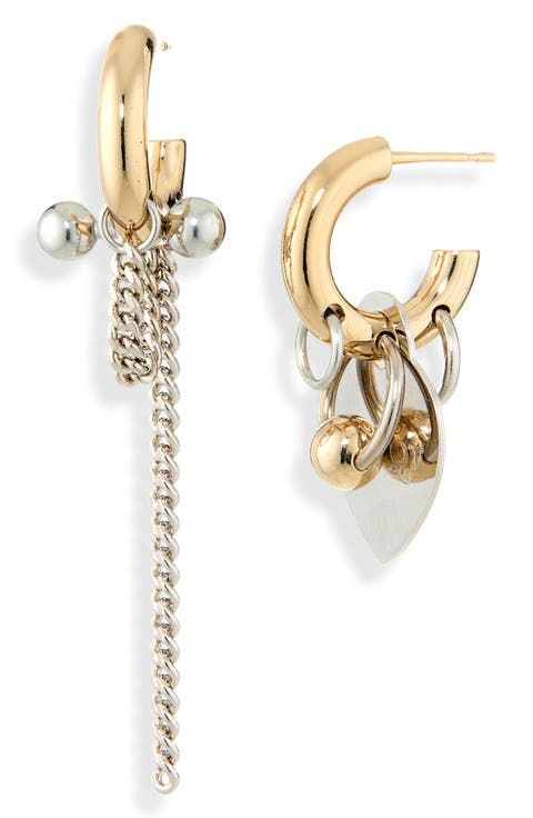 Nick Mixed Metal Drop Earrings