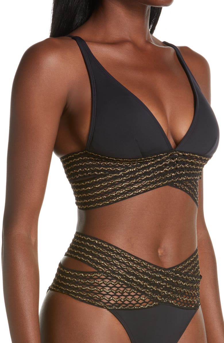 River Island Wrap High Apex Bikini Top, Alternate, color, 