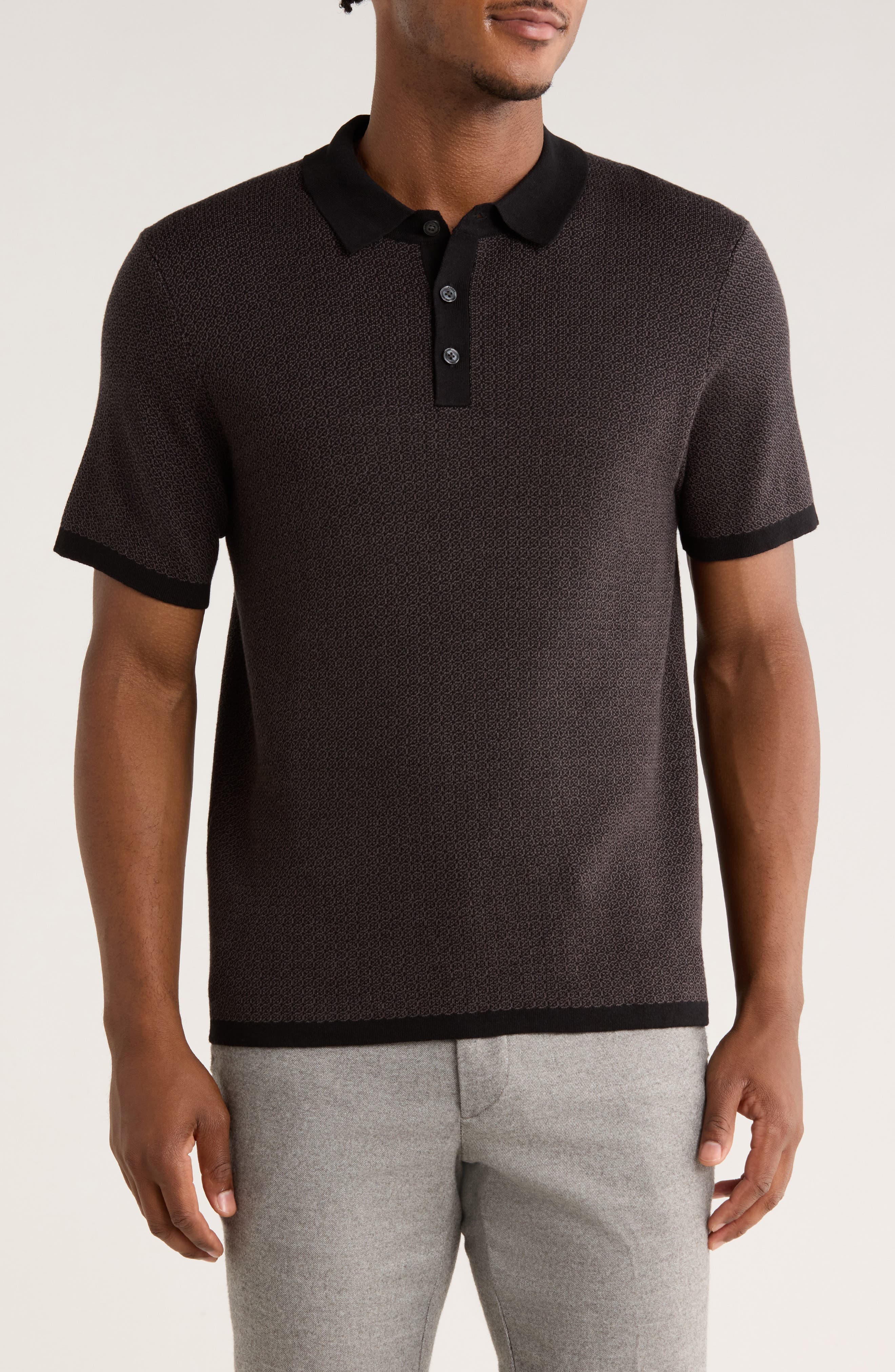 Perry Ellis Geometric Jacquard Polo