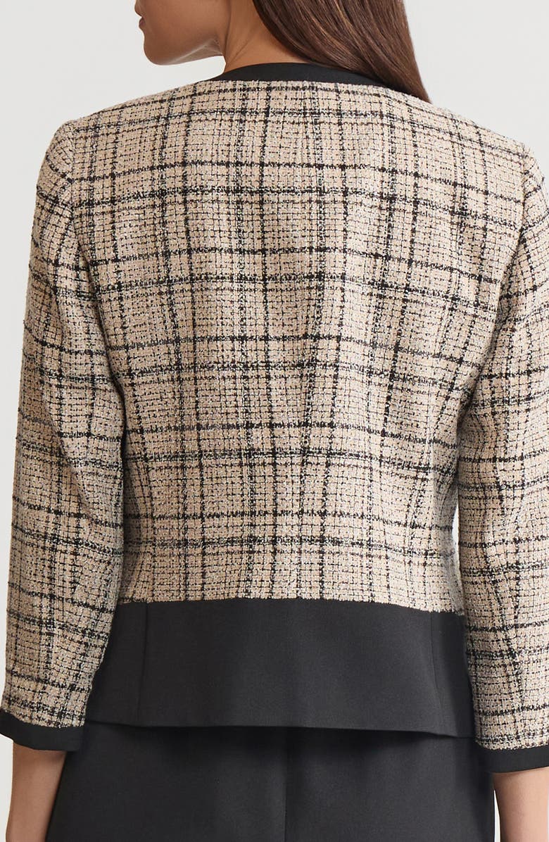 KASPER Plaid Jacket, Alternate, color, Soft Sand Multi