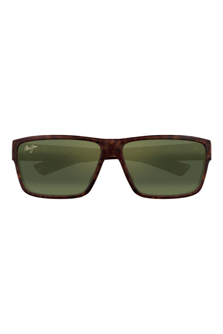 Uila 62mm Oversize PolarizedPlus2® Wrap Sunglasses, Main, color, MATTE DARK HAVANA