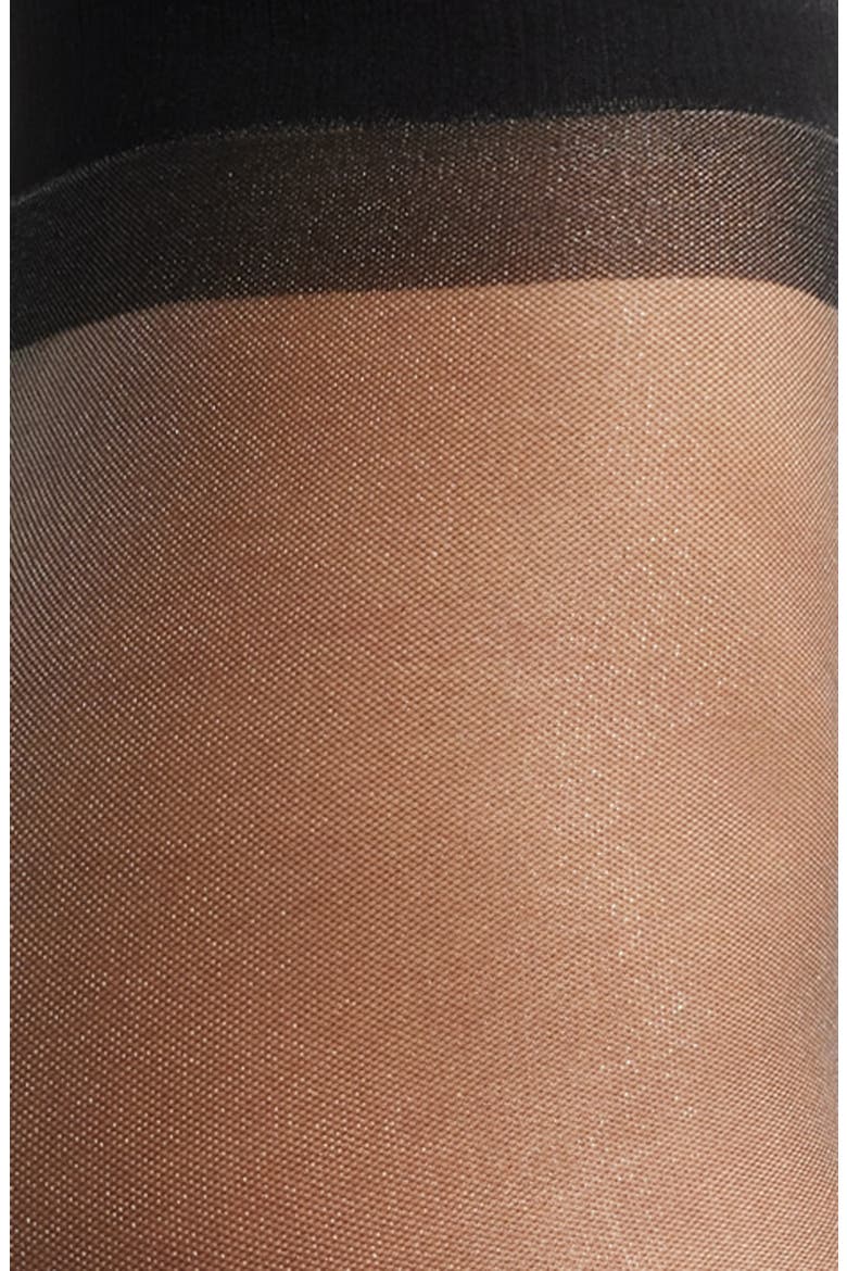 Shimmer Metallic Sheer Tights, Alternate, color, SILVER