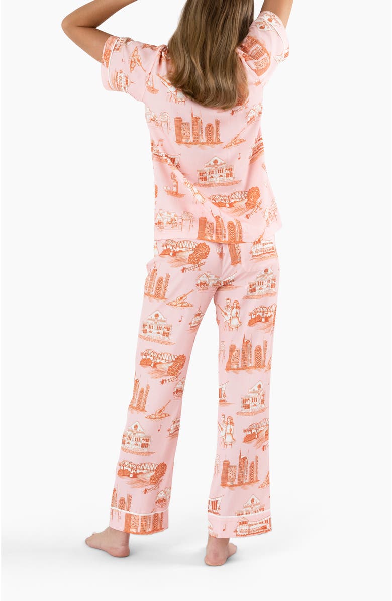 Katie Kime Nashville Toile Pants Set, Alternate, color, Pink