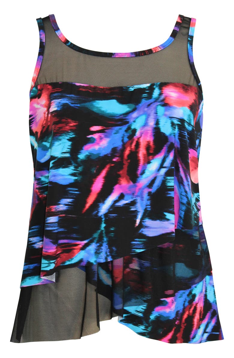 Miraclesuit<sup>®</sup> Fuego Flora Mirage Tankini Swim Top, Alternate, color, 