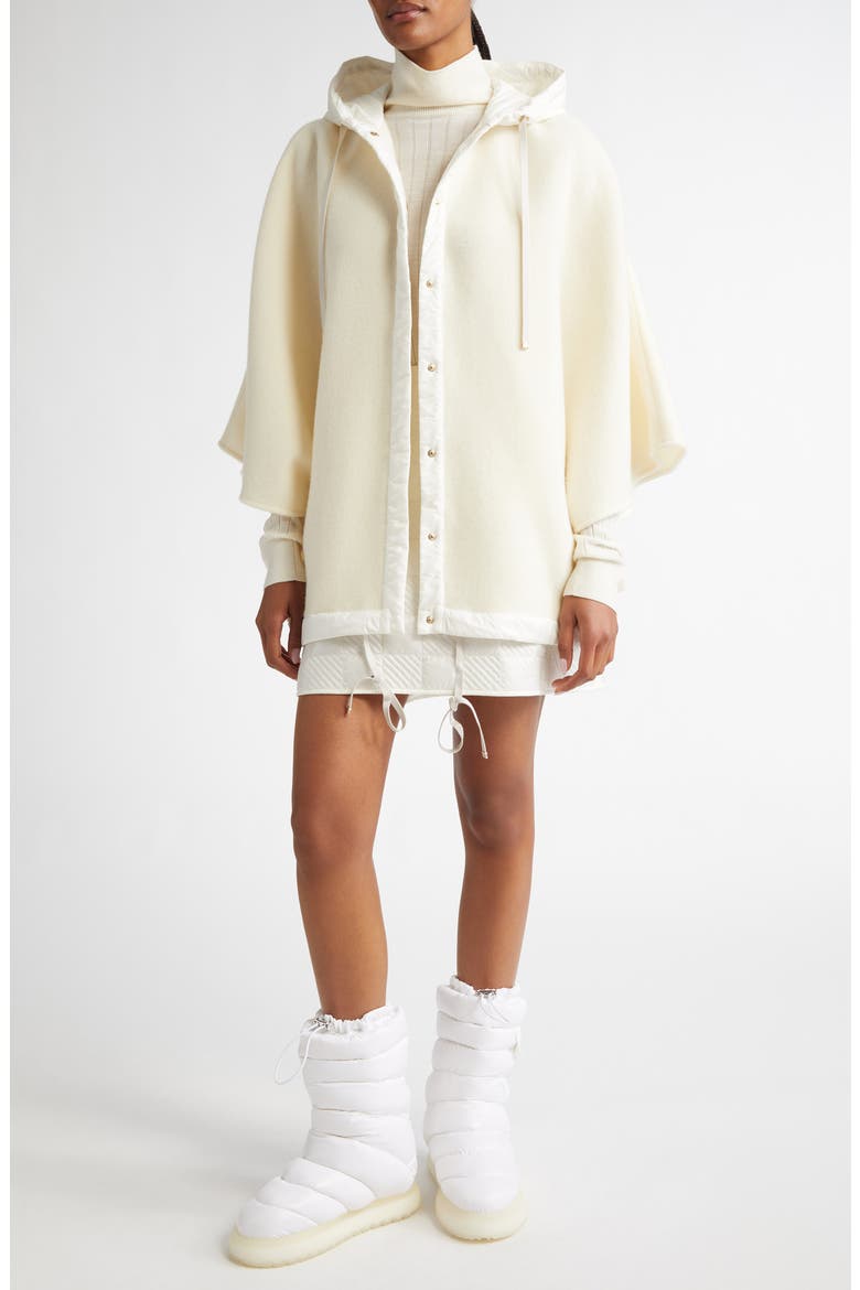 Classic Hooded Virgin Wool & Cashmere Cape, Alternate, color, PASTEL YELLOW