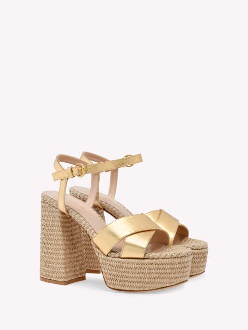 Gianvito Rossi Bebe Sandals In Metallic Gold