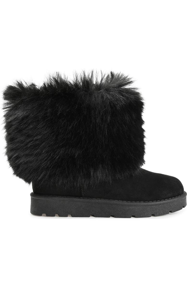 Journee Collection Shanay Faux Fur Boot, Alternate, color, Black