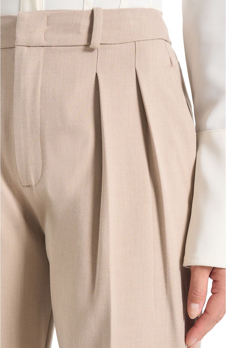 Manière De Voir Julie Tailored Twin Pleat Trousers, Alternate, color, Taupe