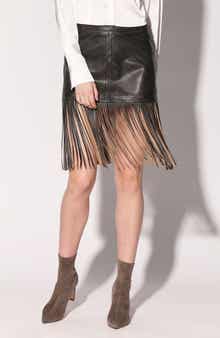 Walter Baker Sabrina High Waist Leather Skirt