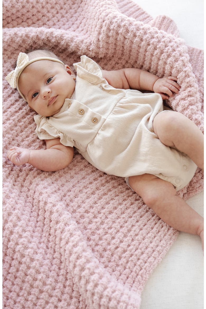Waffle Receiving Blanket, Alternate, color, ROSETTE