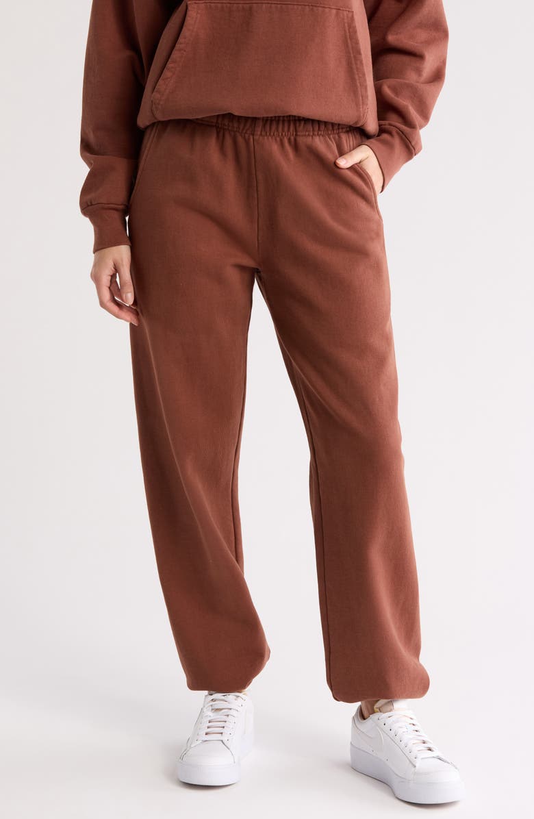 Melody Ehsani Gender Inclusive Heavy Fleece Sweatpants, Main, color, Milk Chocolate