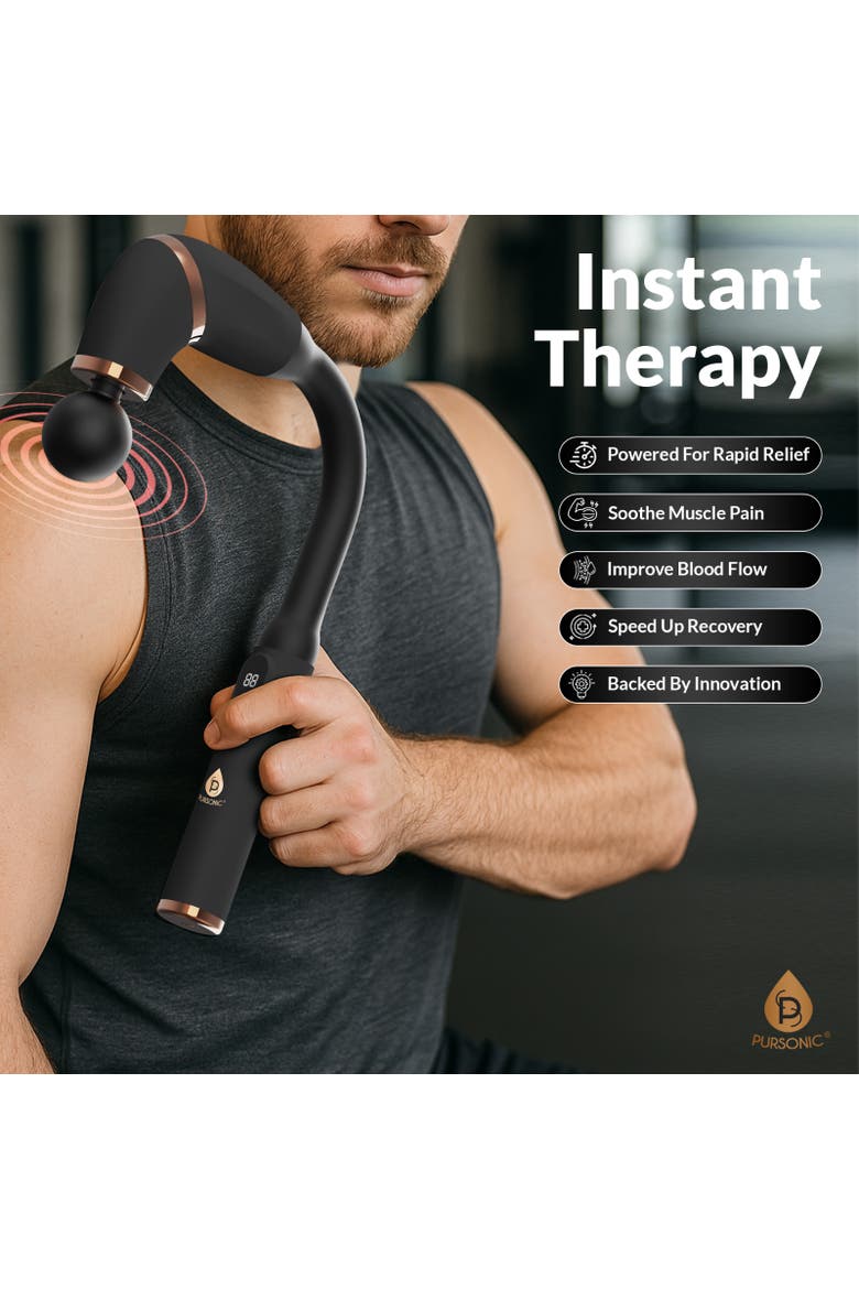 Ultimate U-Shaped Massage Gun, Alternate, color, Black