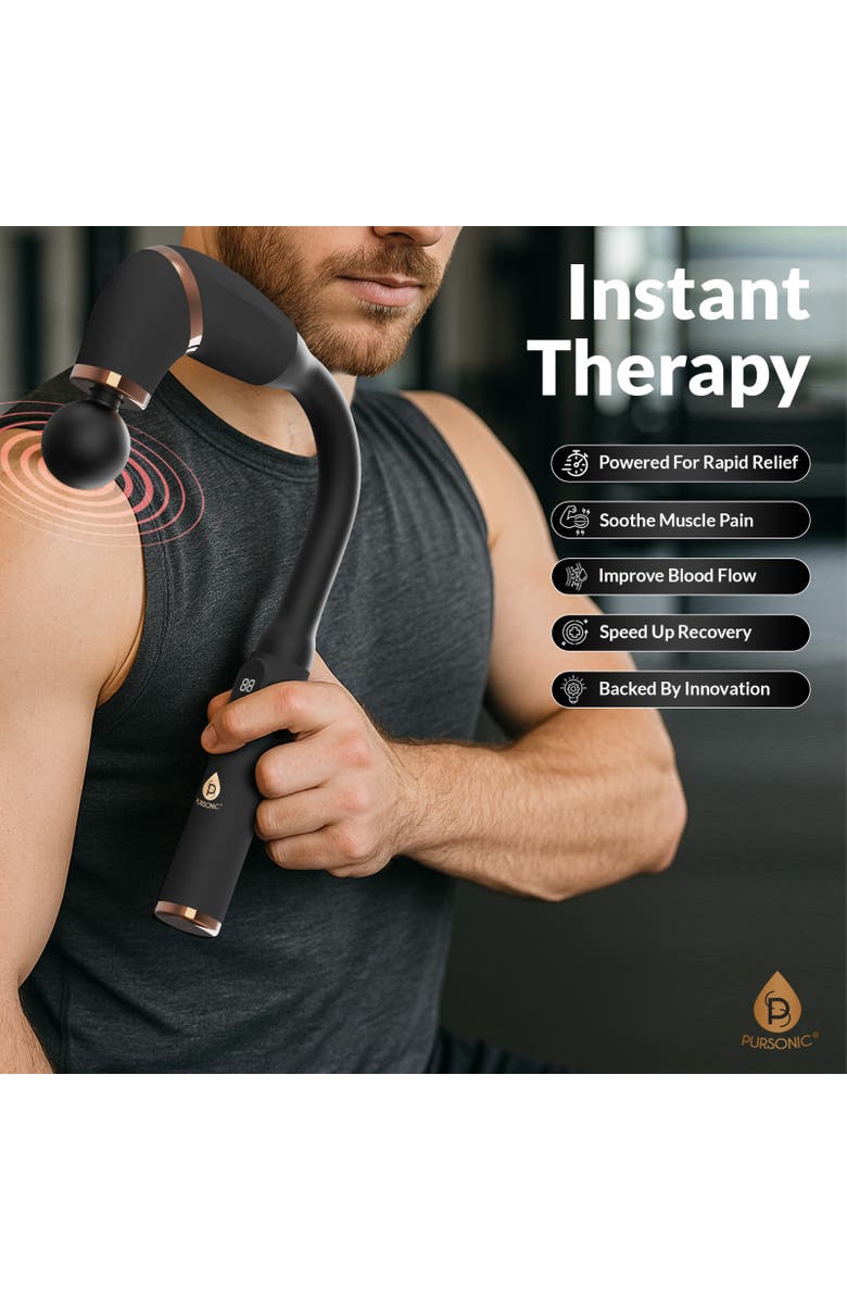 PURSONIC Ultimate U-Shaped Massage Gun, Alternate, color, Black