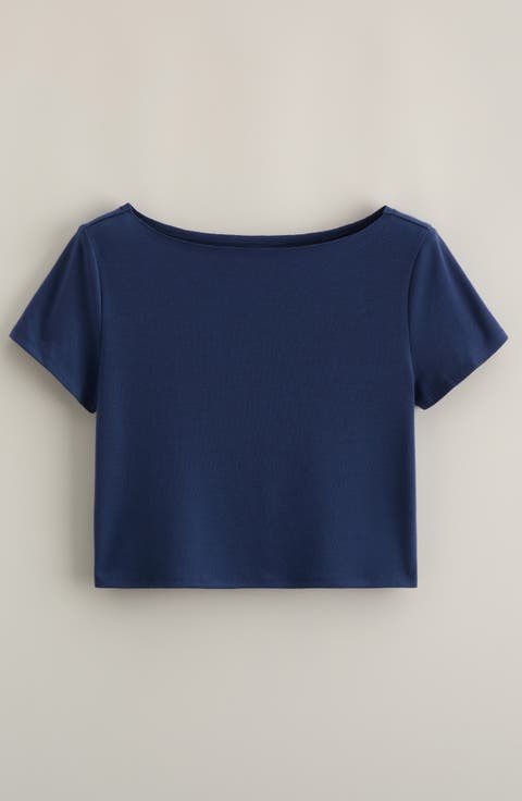 Kids' Off the Shoulder T-Shirt (Big Kid)