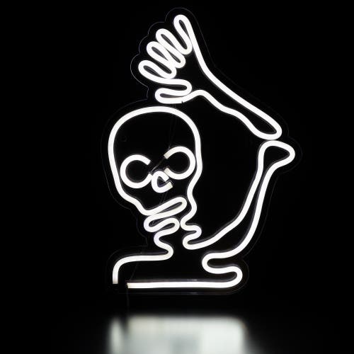 Northlight Led Skeleton Neon Lighted Halloween Wall Or Window Decoration In White
