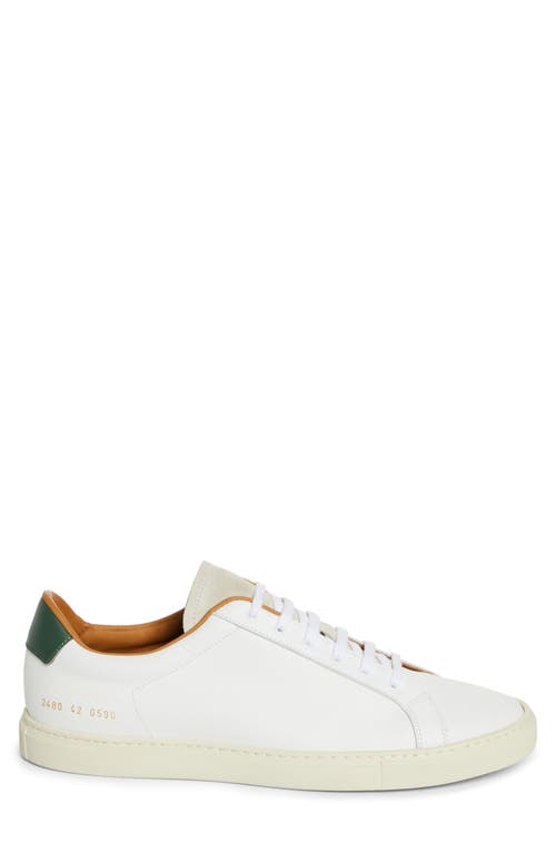 Common Projects Retro Classic Low Top Sneaker In 0590 White/green