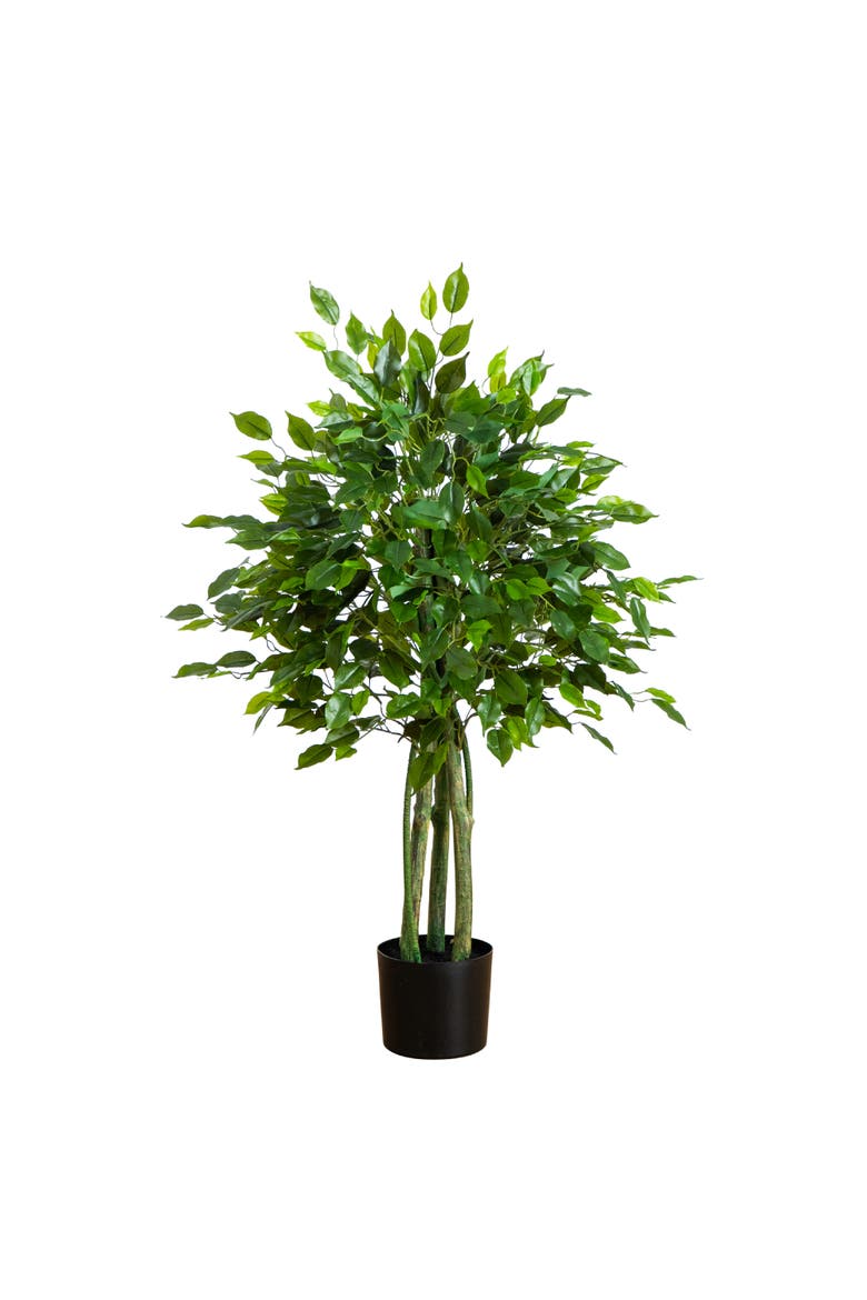 3.5-ft UV Resistant Artificial Ficus Tree, Main, color, Green
