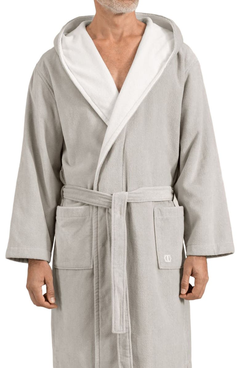 Togas Art Line Men's Bathrobe, Alternate, color, Grey