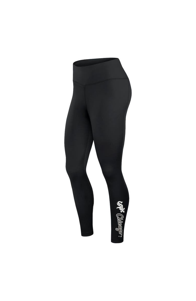 FANATICS Women's Fanatics Branded Black Chicago White Sox Wordmark Stack Leggings, Alternate, color,