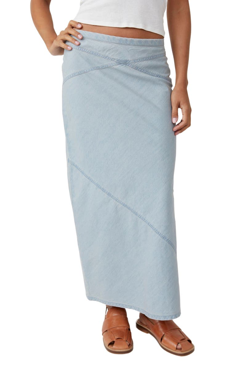 Free People Muse Moment Chambray Skirt, Main, color,