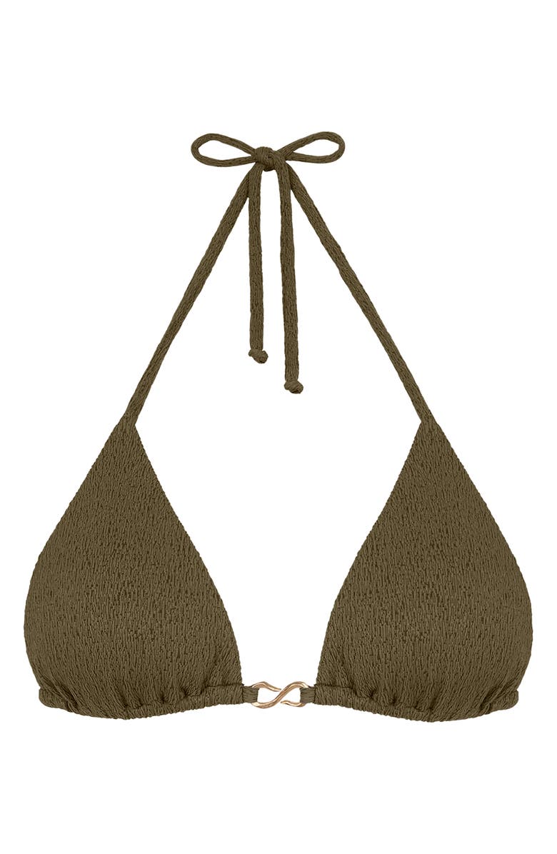 ViX Paula Hermanny Solaro Triangle Bikini Top, Alternate, color, Green