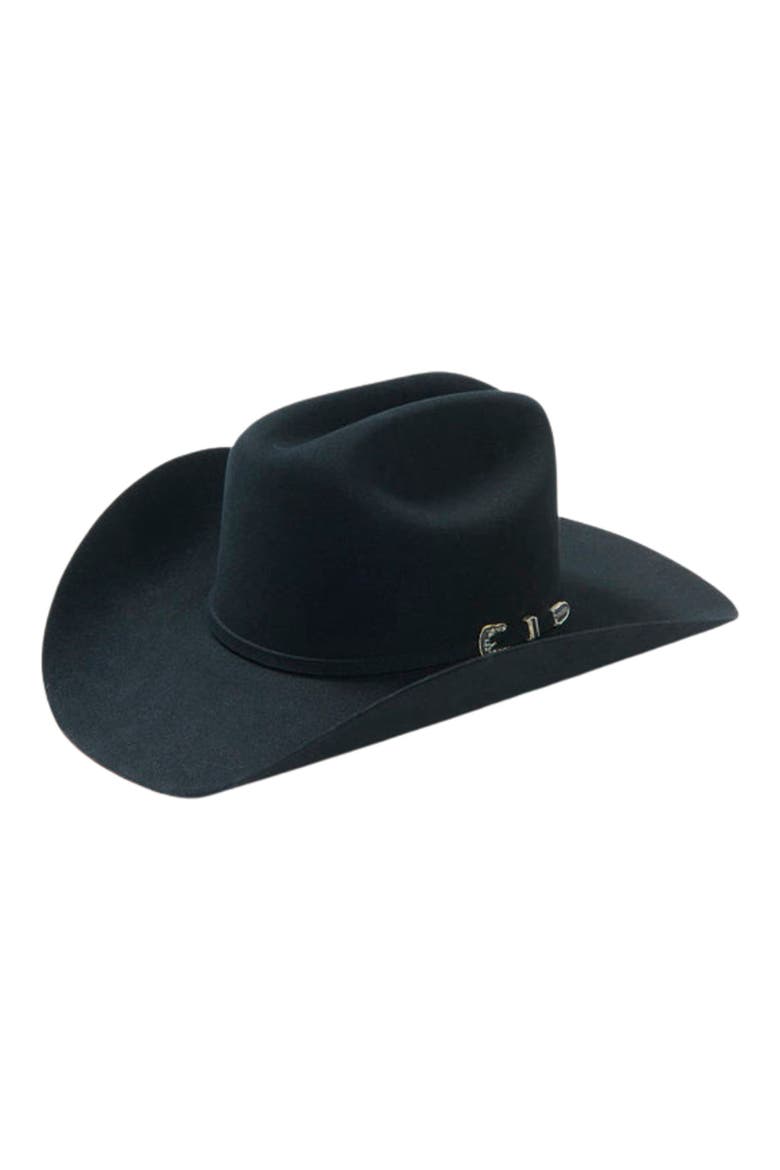 Texan Felted Wool Cowboy Hat, Main, color, BLACK