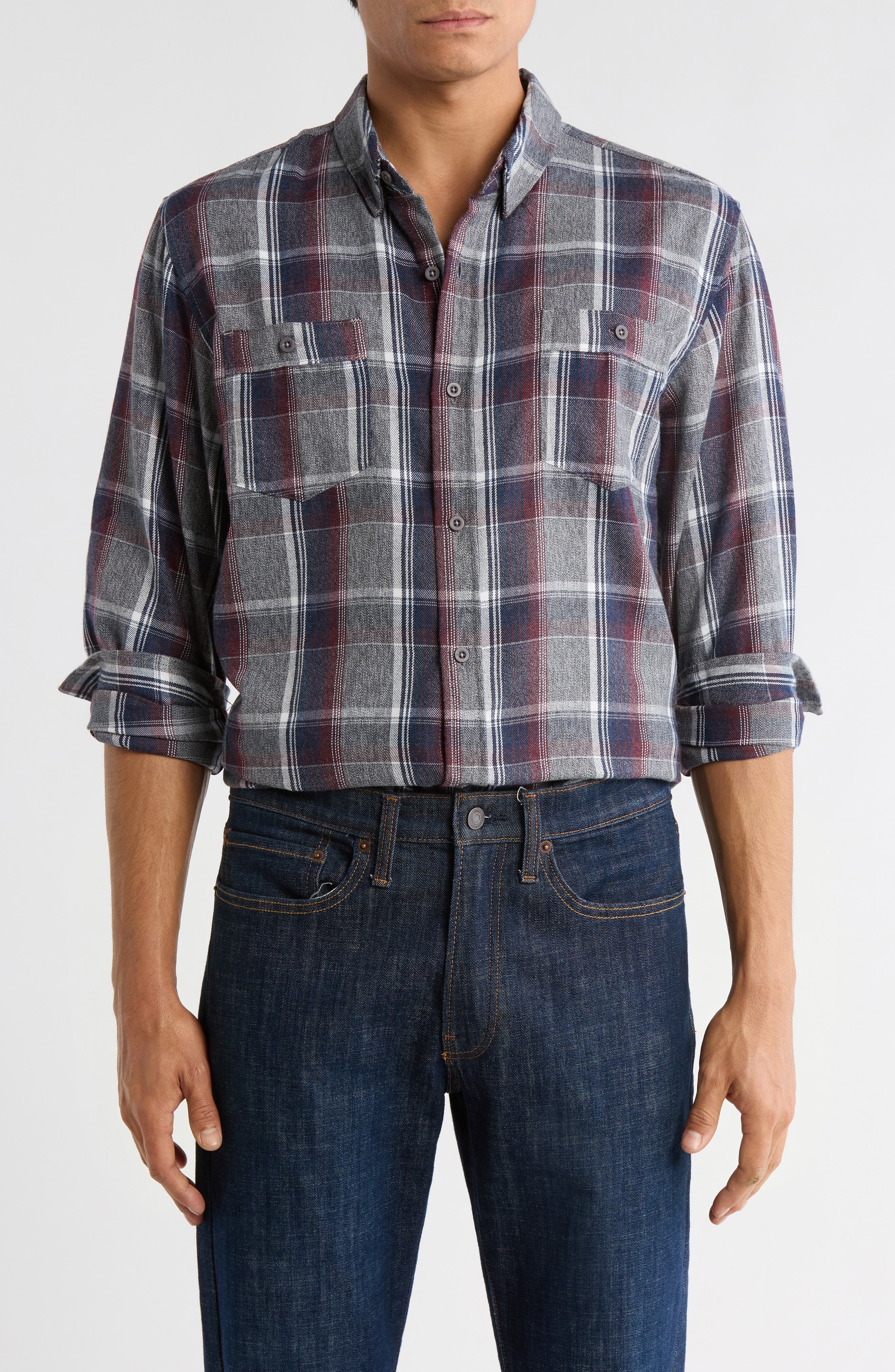 selected HEATHER GREY/ NAVY