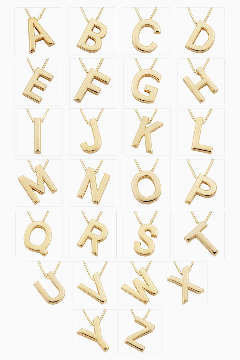 14K Gold Love Letter Initial Necklace, Alternate, color, Letter C