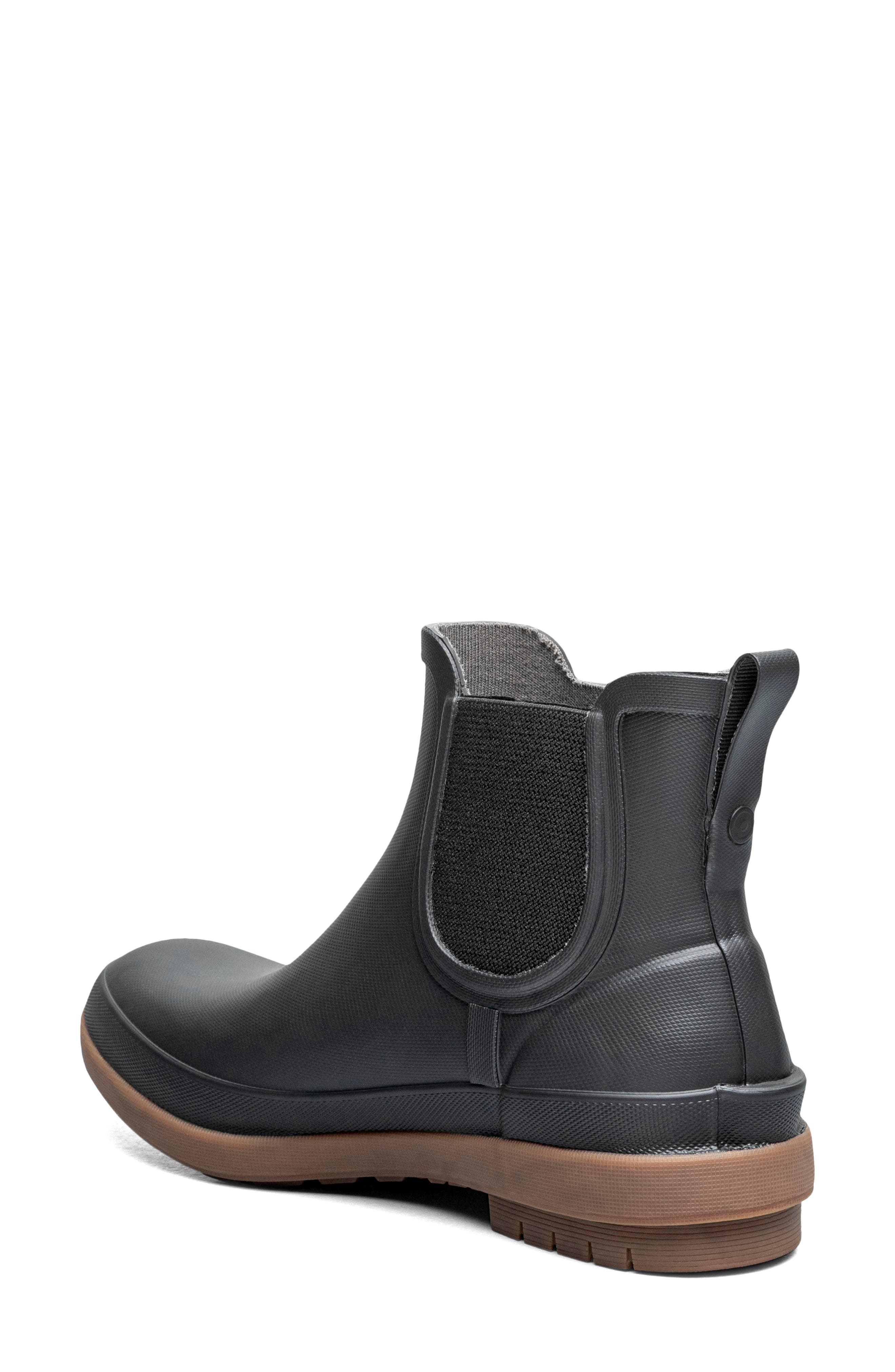 Bogs Amanda II Waterproof Insulated Chelsea Rain Boot, Alternate, color, Black