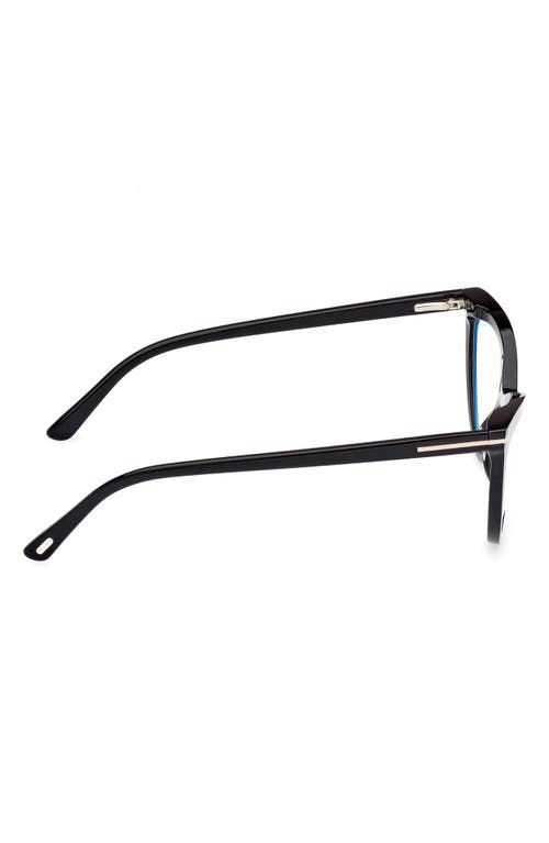 Tom Ford 56mm Cat Eye Blue Light Blocking Optical Glasses In Multi