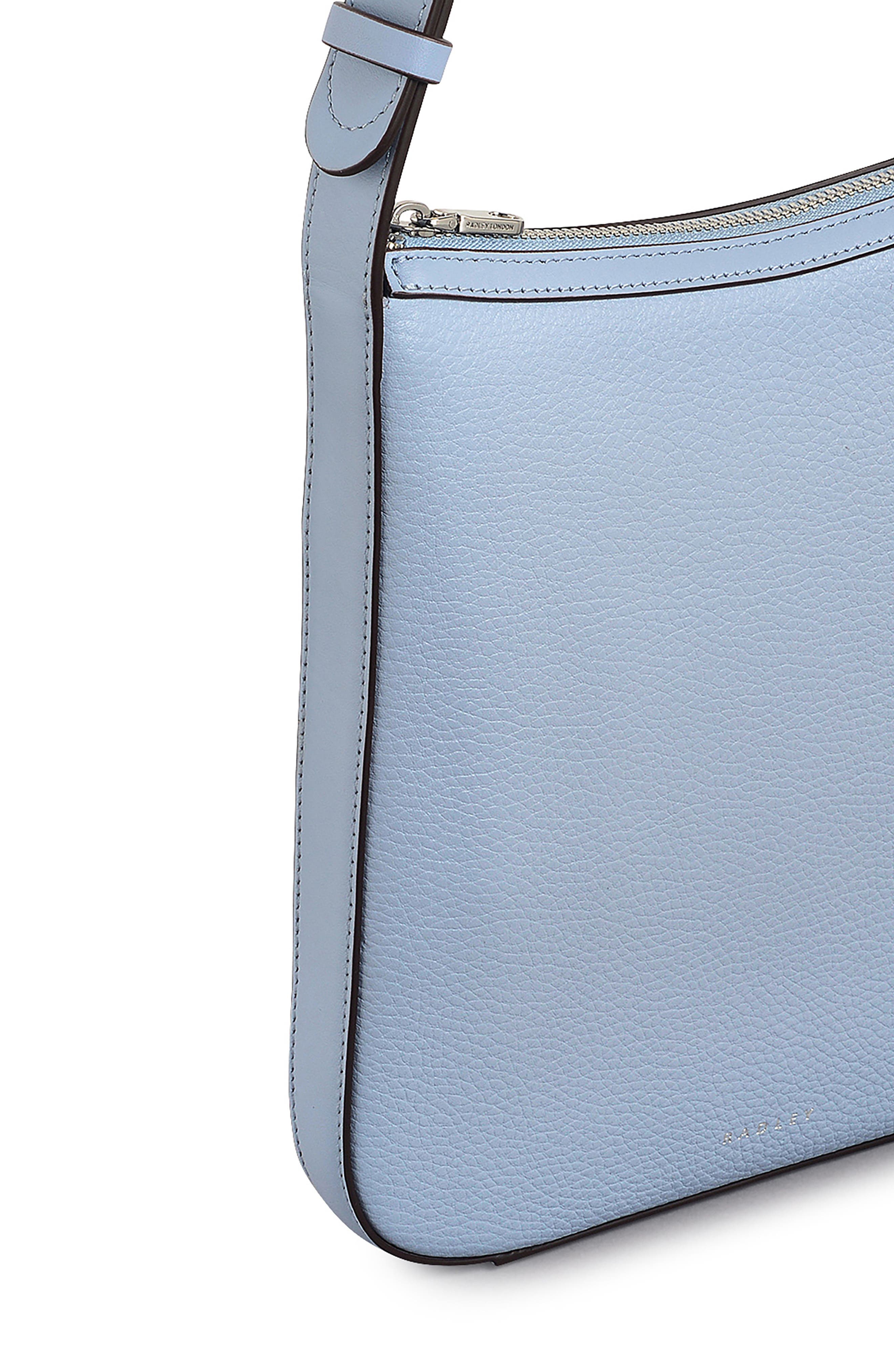 Radley Longford Lane Slim Leather Crossbody Bag, Alternate, color, Smoke Blue