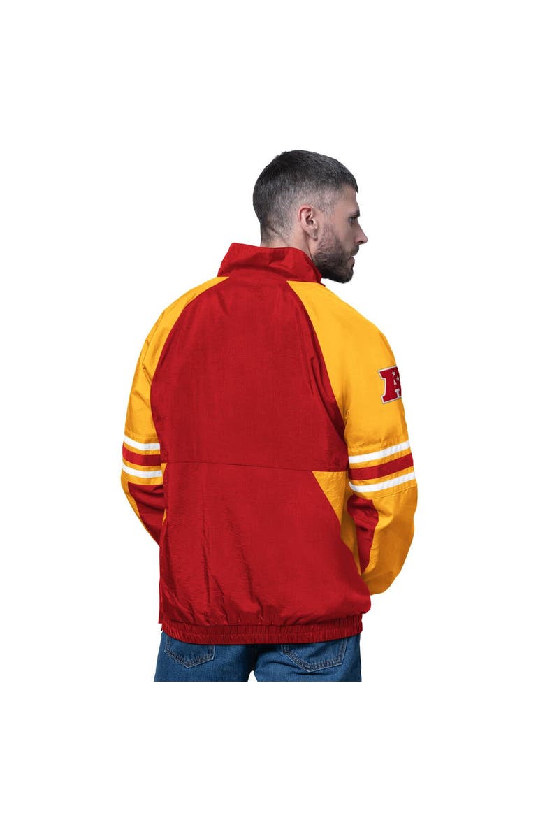 Men's Starter Red Kansas City Chiefs Prospect Half-Zip Pullover, Alternate, color, Red