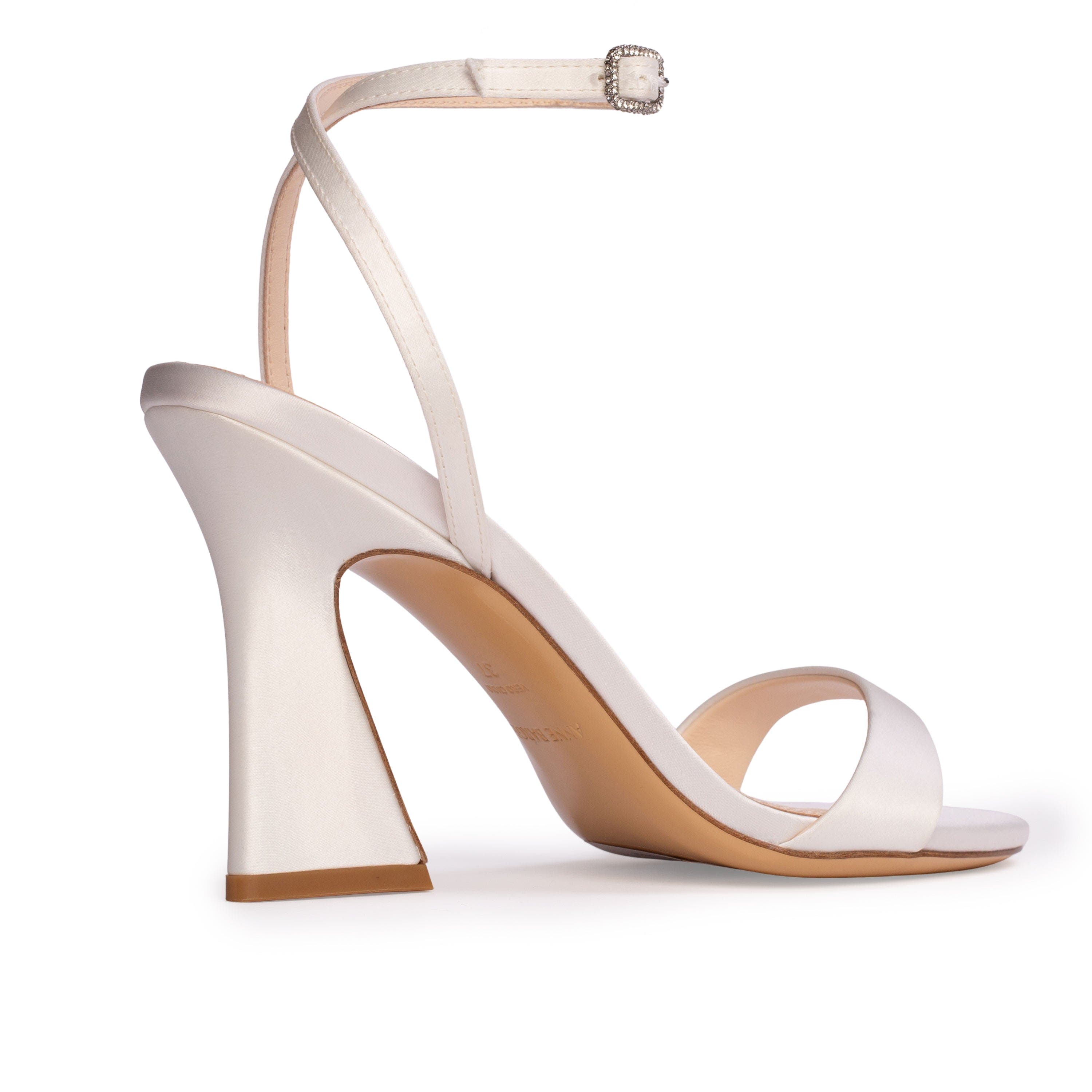 Anne Barge Muse Sandal, Alternate, color, White Satin